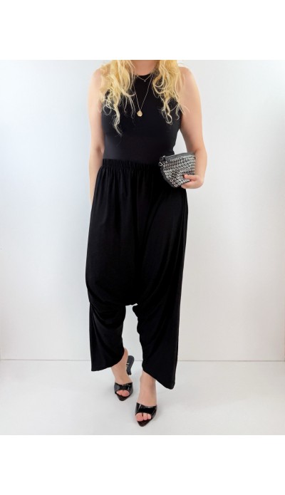 Siyah tasarım şalvar pantolon