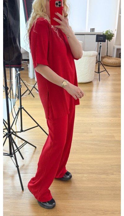 Kaşkorse bluz pantolon takım