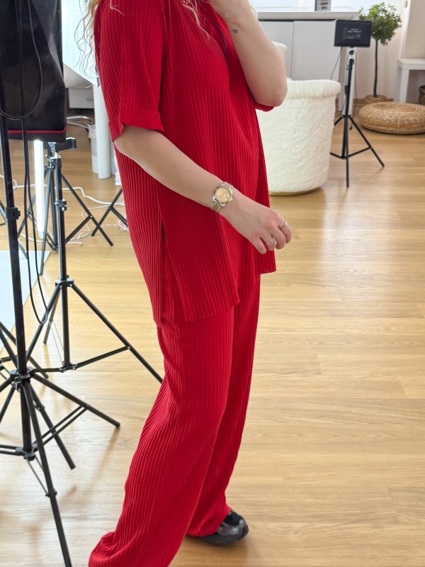 Kaşkorse bluz pantolon takım