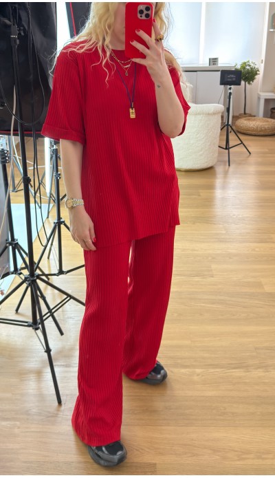 Kaşkorse bluz pantolon takım