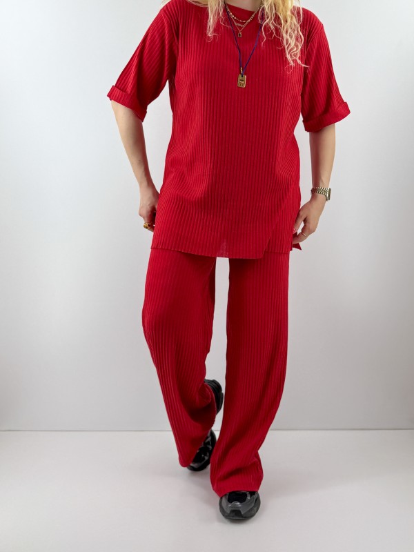 Kaşkorse bluz pantolon takım