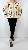 Çiçek nakışlı tasarım ceket