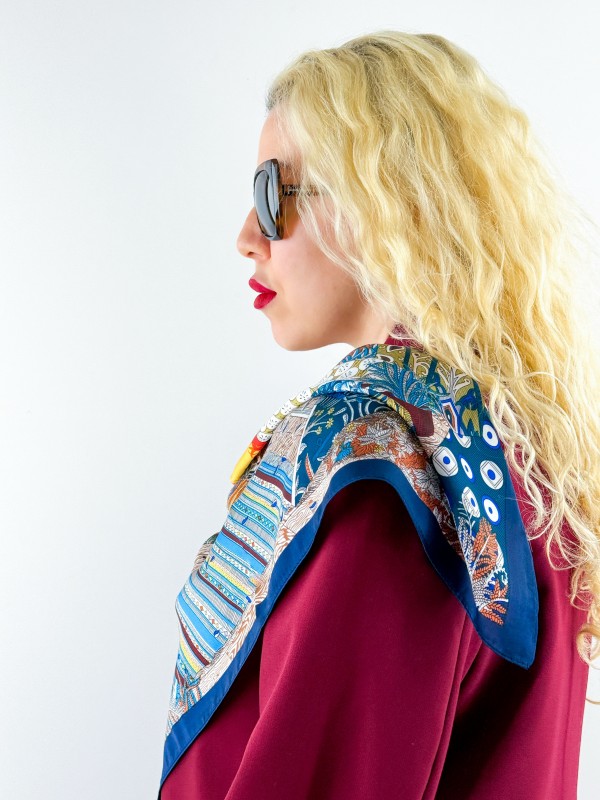 Özel baskı saten fular