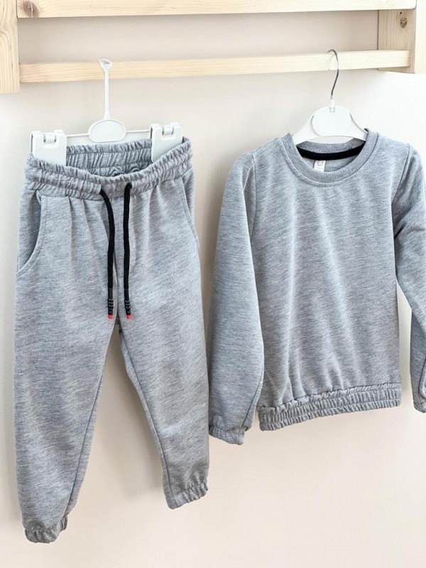 Gray baby sweatshirt pant set