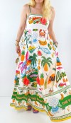 Special print maxi chiffon dress