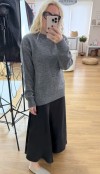 Gray knit sweater