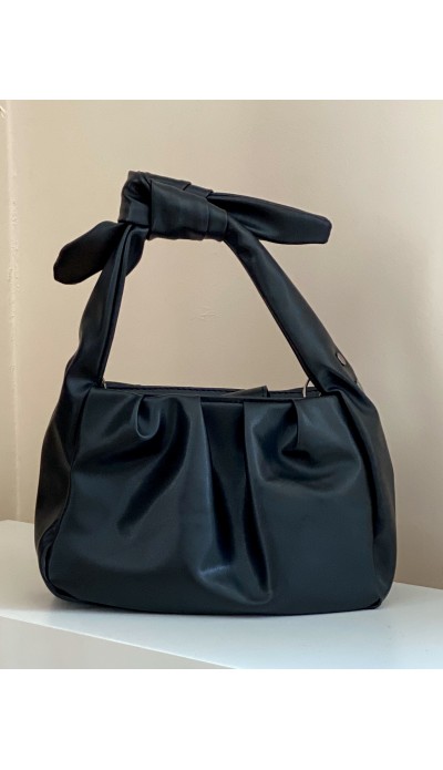 Düğüm detaylı siyah çanta