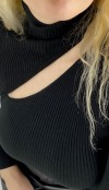 Black knit blouse