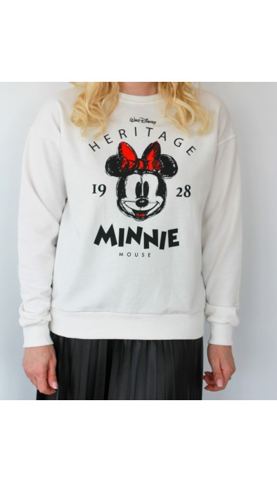 Karakter baskılı beyaz sweatshirt