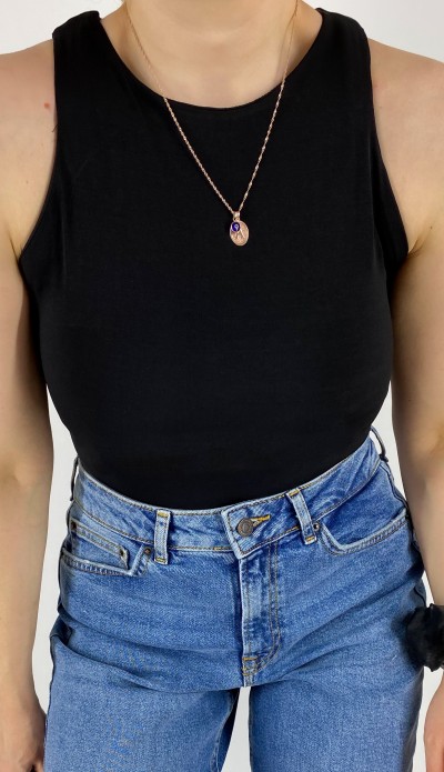 Siyah kalın askılı body 