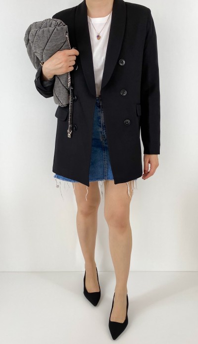 Siyah blazer ceket