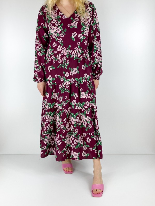 Flower printed maxi dress