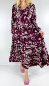 Flower printed maxi dress
