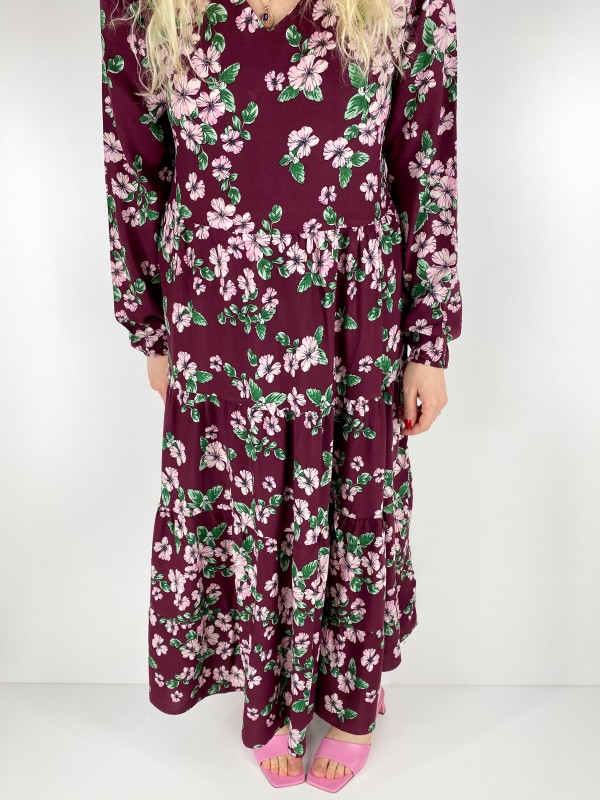 Flower printed maxi dress