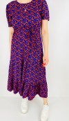 Flower printed midi dress