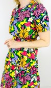 Colorful printed midi dress