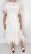 White midi dress