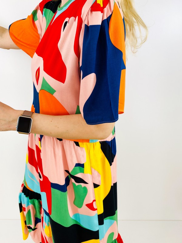 Colorful midi dress