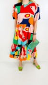 Colorful midi dress