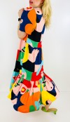 Colorful midi dress