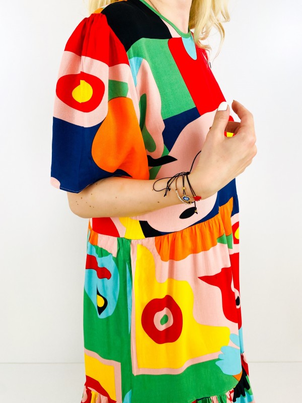 Colorful midi dress