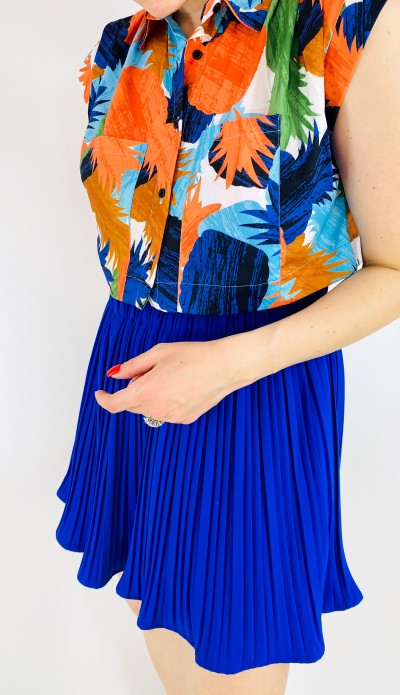 Renkli desenli tasarım gömlek