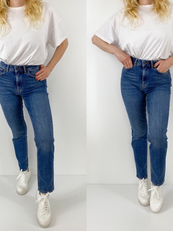 High waisted slim jeans