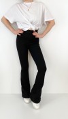 Black high waisted flare pants