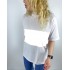 Reflektör detaylı beyaz t-shirt