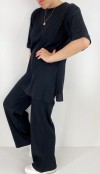 Black top trousers set