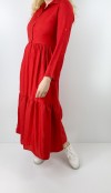 Red maxi dress