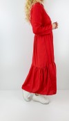 Red maxi dress