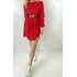 Kırmızı kloş elbise