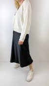 Black sateen skirt