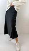 Black sateen skirt