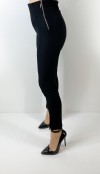 Black ankle detailed leggings