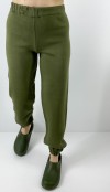 Khaki knit pants