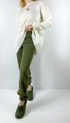 Khaki knit pants