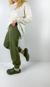 Khaki knit pants