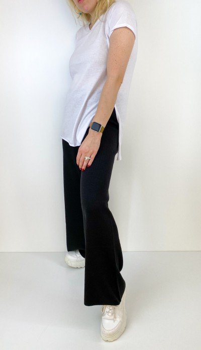 Siyah triko pantolon