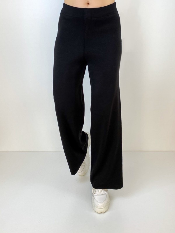 Black knit pants