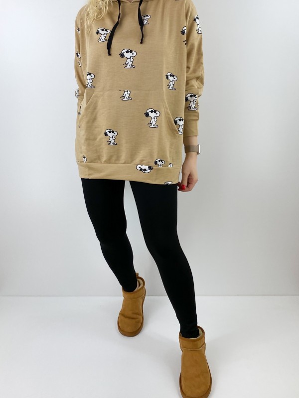 Camel hooded sweatshirt