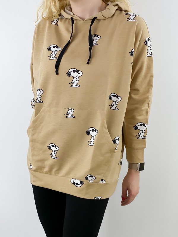 Camel hooded sweatshirt