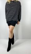 White striped black sweatshirt