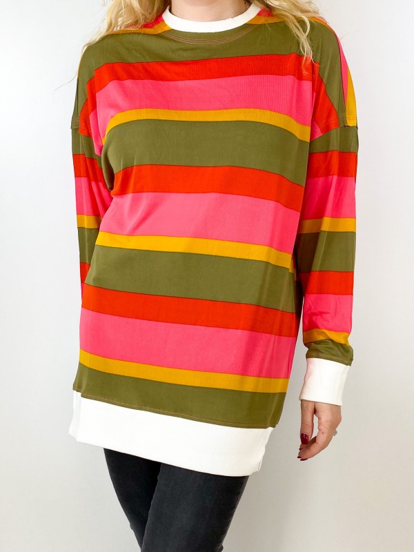 Colorful striped sweatshirt