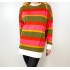 Çok renkli çizgili sweatshirt