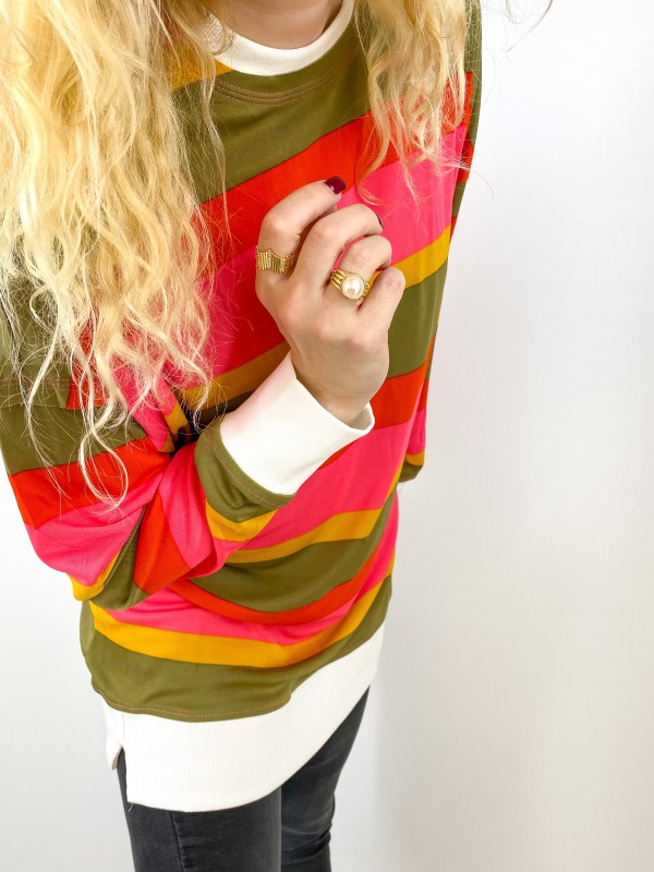 Colorful striped sweatshirt