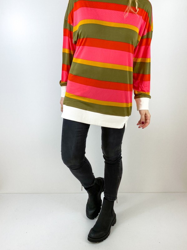 Colorful striped sweatshirt