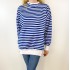 Mavi çizgili sweatshirt