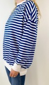 Blue striped sweatshirt